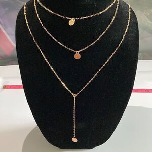 gold tone chain necklace